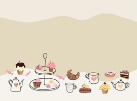 tea set vector