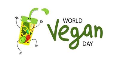 Vector banner of World Vegetarian Day.