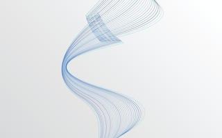 Abstract Blue wavy Lines background vector