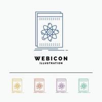 Api. application. developer. platform. science 5 Color Line Web Icon Template isolated on white. Vector illustration