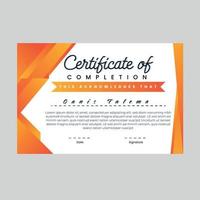 certificate design with background vector