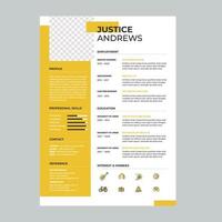 creative resume deign vector