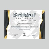 certificate design with background vector