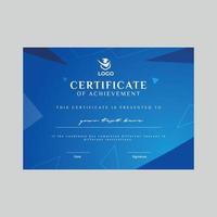 certificate design with background vector