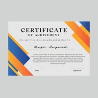 certificate design with background vector