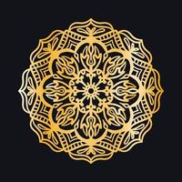 Elegant golden flower mandala background vector