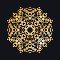 fondo de adorno de mandala dorado elegante vector