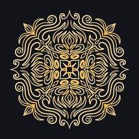 elegante fondo dorado mandala vector