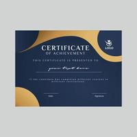 certificate design with background vector