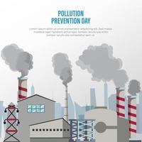 National pollution prevention day design background vector