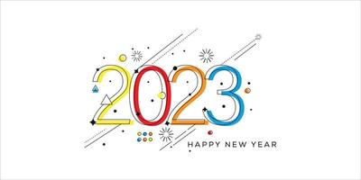 Happy new year 2023 vector