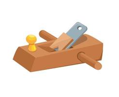 amoladora de madera manual vintage, vector de ilustración de objeto de herramienta de trabajo de cartpenter