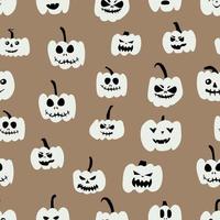 Autumn pumpkins with color background. Perfect for fall, Halloween, Thanksgiving, holidays, fabric, textile. Seamless repeat swatch. vector