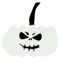 Autumn halloween scary pumpkin. Harvest season. vector