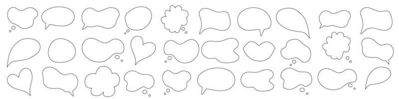 Empty speech bubble big set. Online chat clouds vector isolated on white background. Infographic elements for your design. Stock Vector Illustration