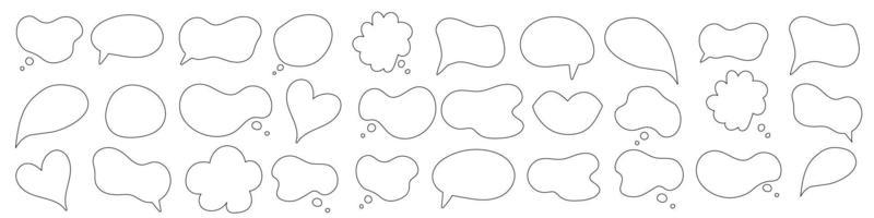 Empty speech bubble big set. Online chat clouds vector isolated on white background. Infographic elements for your design. Stock Vector Illustration