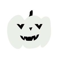 Autumn halloween scary pumpkin. Harvest season. vector