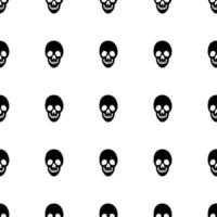Black skeletons in various poses pattern. Halloween design. Perfect for fall, holidays, fabric, textile. Seamless repeat swatch. vector