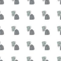 Surreal Faces One Line Seamless Pattern . Abstract Minimalistic Art design for print, cover, wallpaper, Minimal and natural wall art. Vector illustration on white background.
