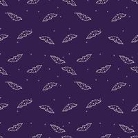 Halloween background. Vector seamless pattern with flying bats. Spooky season.