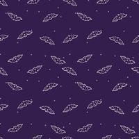 Halloween background. Vector seamless pattern with flying bats. Spooky season.