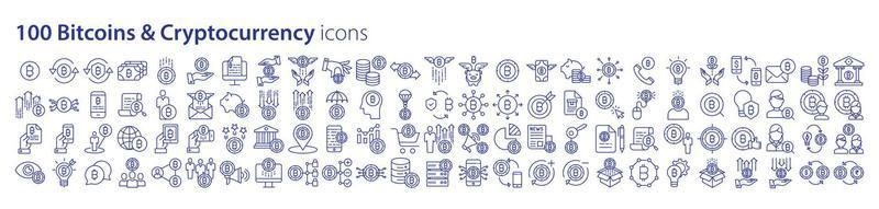 Collection of icons related to Bitcoin and cryptocurrency, including icons like key, Transaction, payment, buy, sell and more. vector illustrations, Pixel Perfect