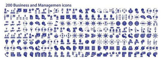 colección de íconos relacionados con la gestión empresarial y las nuevas empresas financieras, incluidos íconos como analista, dólar, rupia, estrategias y más. ilustraciones vectoriales, píxeles perfectos vector