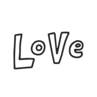 Love doodle lettering vector