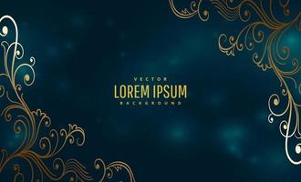 bokeh background with luxury style floral vector