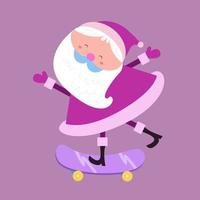 Cute santa claus character collection vector