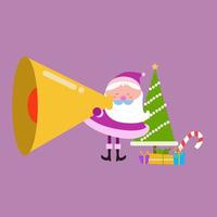 Cute santa claus character collection vector