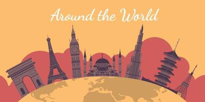 Traveling and holiday background vector