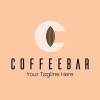 diseño creativo de logotipo de café limpio para cafetería vector