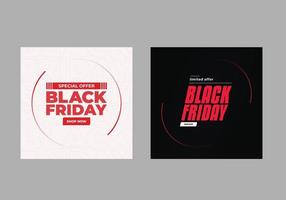 diseño de banner de redes sociales de viernes negro. diseño de vector de tipografía de viernes negro.