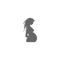 ilustración de diseño de icono de logotipo de embarazo vector