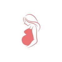 ilustración de diseño de icono de logotipo de embarazo vector
