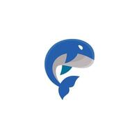 Blue Whale illustration design vector