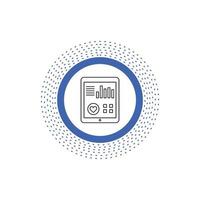 monitoring. health. heart. pulse. Patient Report Line Icon. Vector isolated illustration