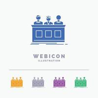 competition. contest. expert. judge. jury 5 Color Glyph Web Icon Template isolated on white. Vector illustration