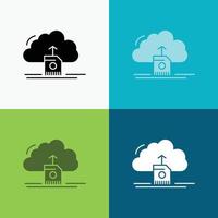 cloud. upload. save. data. computing Icon Over Various Background. glyph style design. designed for web and app. Eps 10 vector illustration