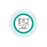 secure. protection. safe. system. data Line Icon. Vector isolated illustration