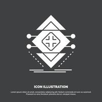 Computing. data. infrastructure. science. structure Icon. glyph vector symbol for UI and UX. website or mobile application