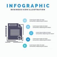 agreement. contract. deal. document. paper Infographics Template for Website and Presentation. GLyph Gray icon with Blue infographic style vector illustration.