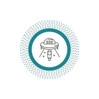 alien. space. ufo. spaceship. mars Line Icon. Vector isolated illustration