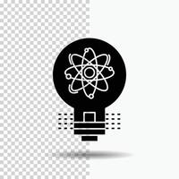idea. innovation. light. solution. startup Glyph Icon on Transparent Background. Black Icon vector