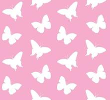 Vector seamless pattern of butterfly silhouette