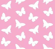 Vector seamless pattern of butterfly silhouette