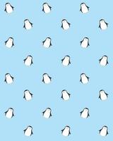 Vector seamless pattern of penguin
