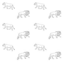 Pattern of lions vector
