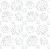 Vector seamless pattern of shell